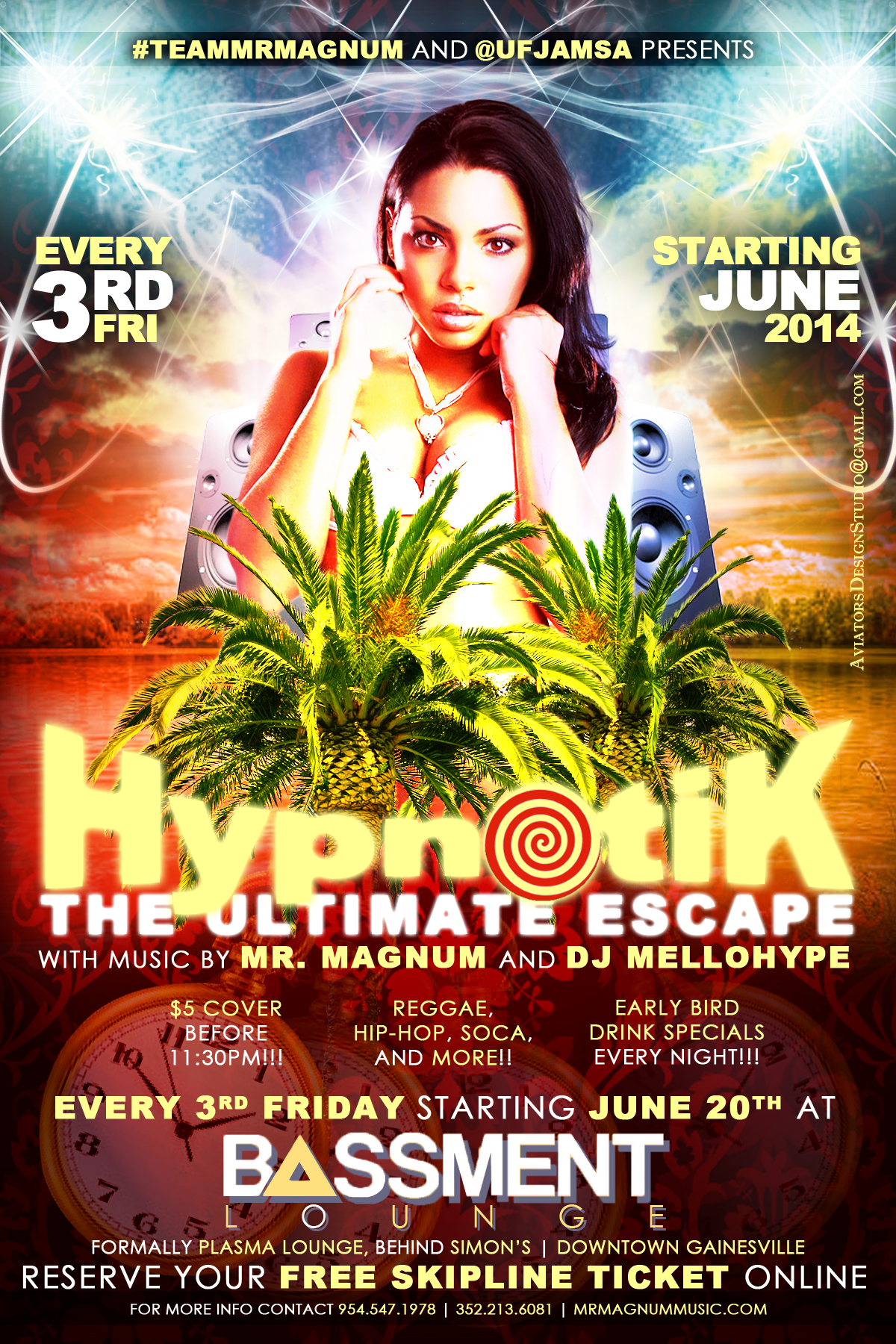 Mr. Magnum And DJ Mellow Hype -HypnotiK - Gainesville's Monthly Caribbean Party Ritual Presented by Team Mr. Magnum and UF JAMSA