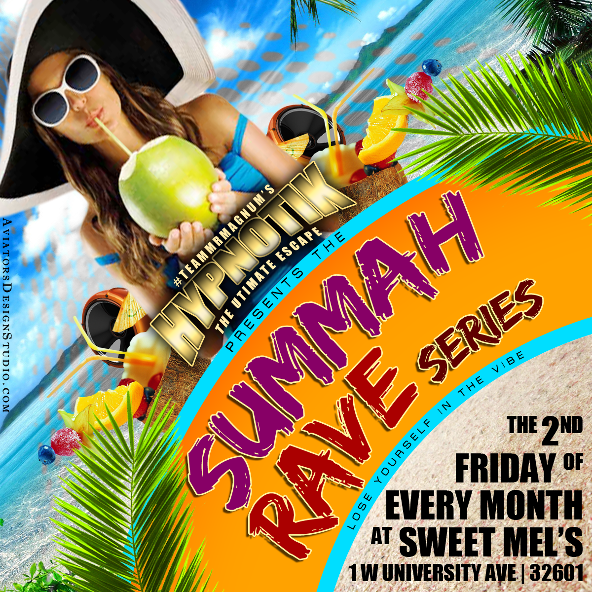 Hypnotik - The Ultimate Escape - Gainesville's Monthly Caribbean Party Ritual - The Summah Rave Series - Featuring Mr. Magnum