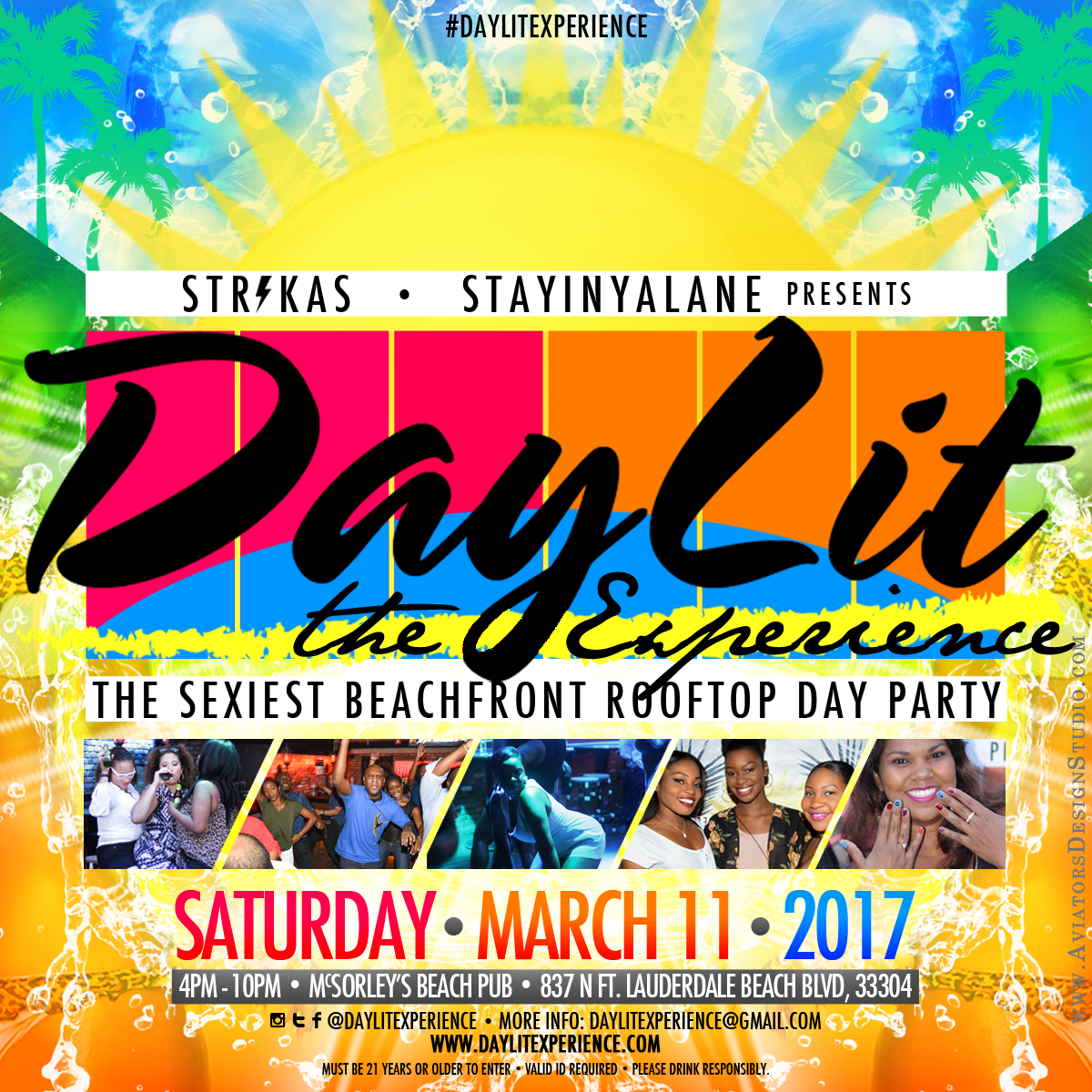 DayLit - The Experience - The Beachfront Rooftop Day Party with a View. Featuring Mr. Magnum, Your Girl's Favourite DJ.