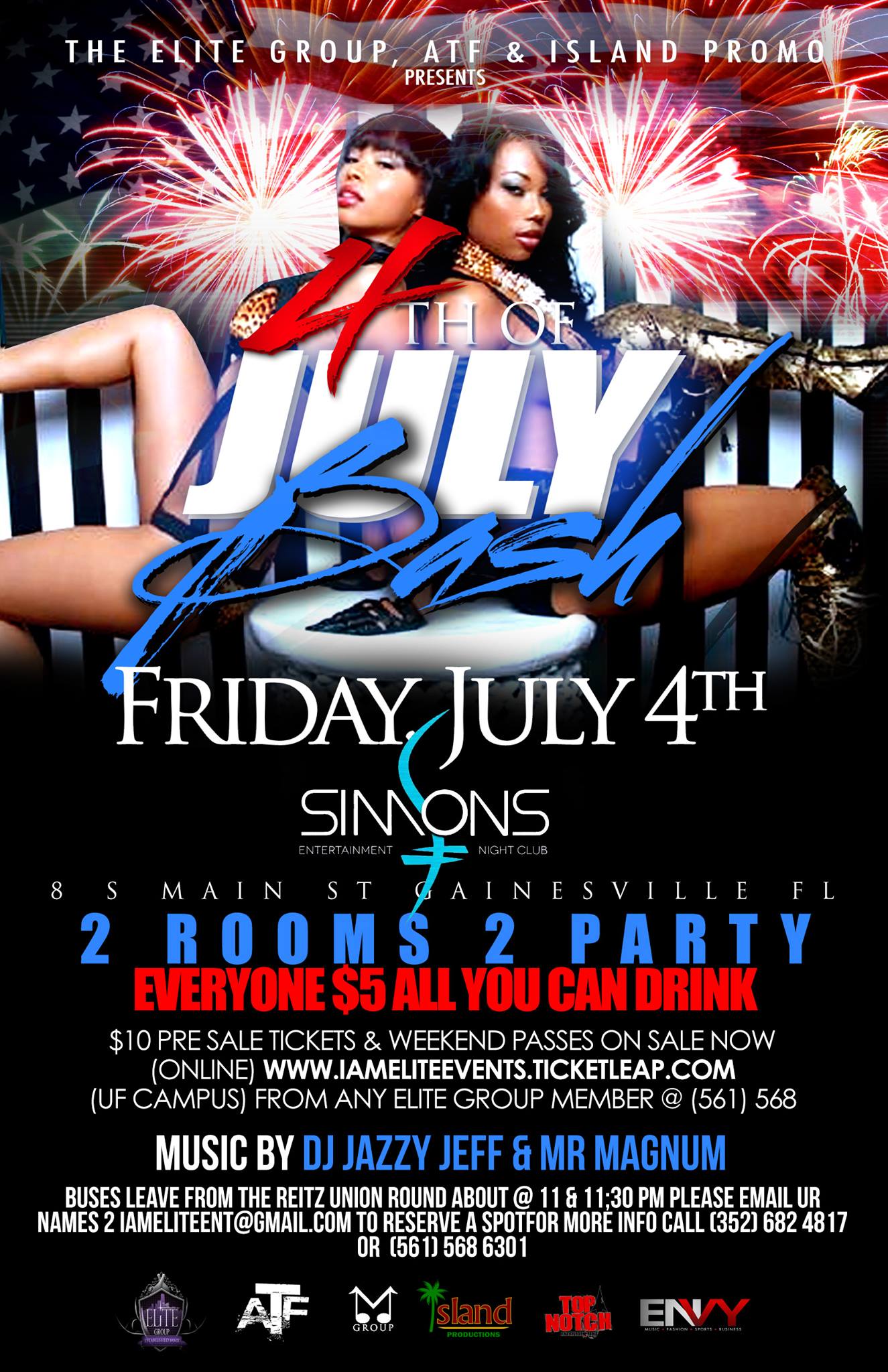 Gainesville – 4th of July Bash – Simons Night Club